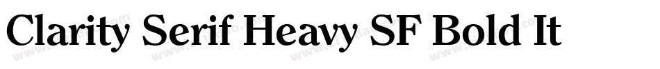 Clarity Serif Heavy SF Bold Italic字体转换